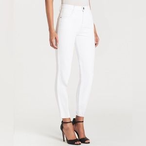 Current Elliot Stiletto crop jeans with side slit cuff